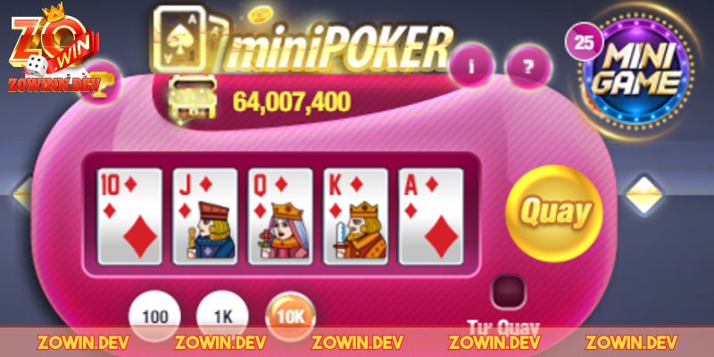 Mini Poker ZOWIN – Game Bài Đổi Thưởng Cực Hấp Dẫn 3 Kinh nghiệm chơi game bài chuẩn